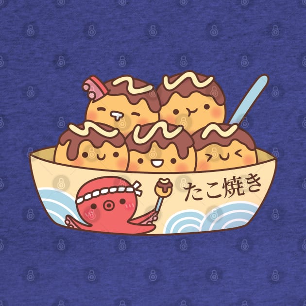 Cute Japanese Food Takoyaki Octopus Balls by rustydoodle